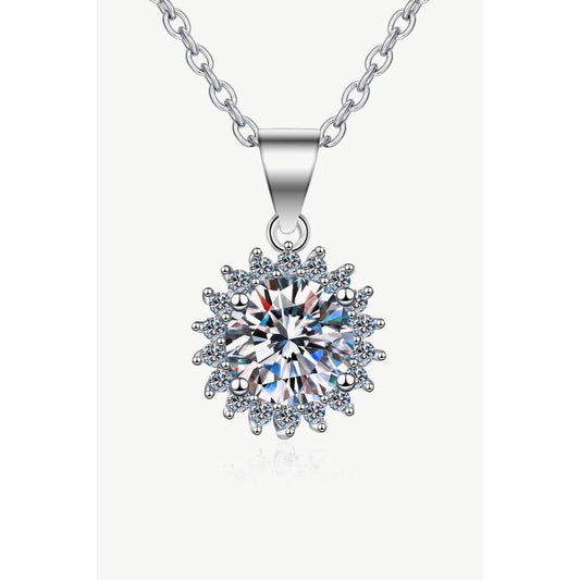 925 Sterling Silver Moissanite Pendant Necklace - Body By J'ne