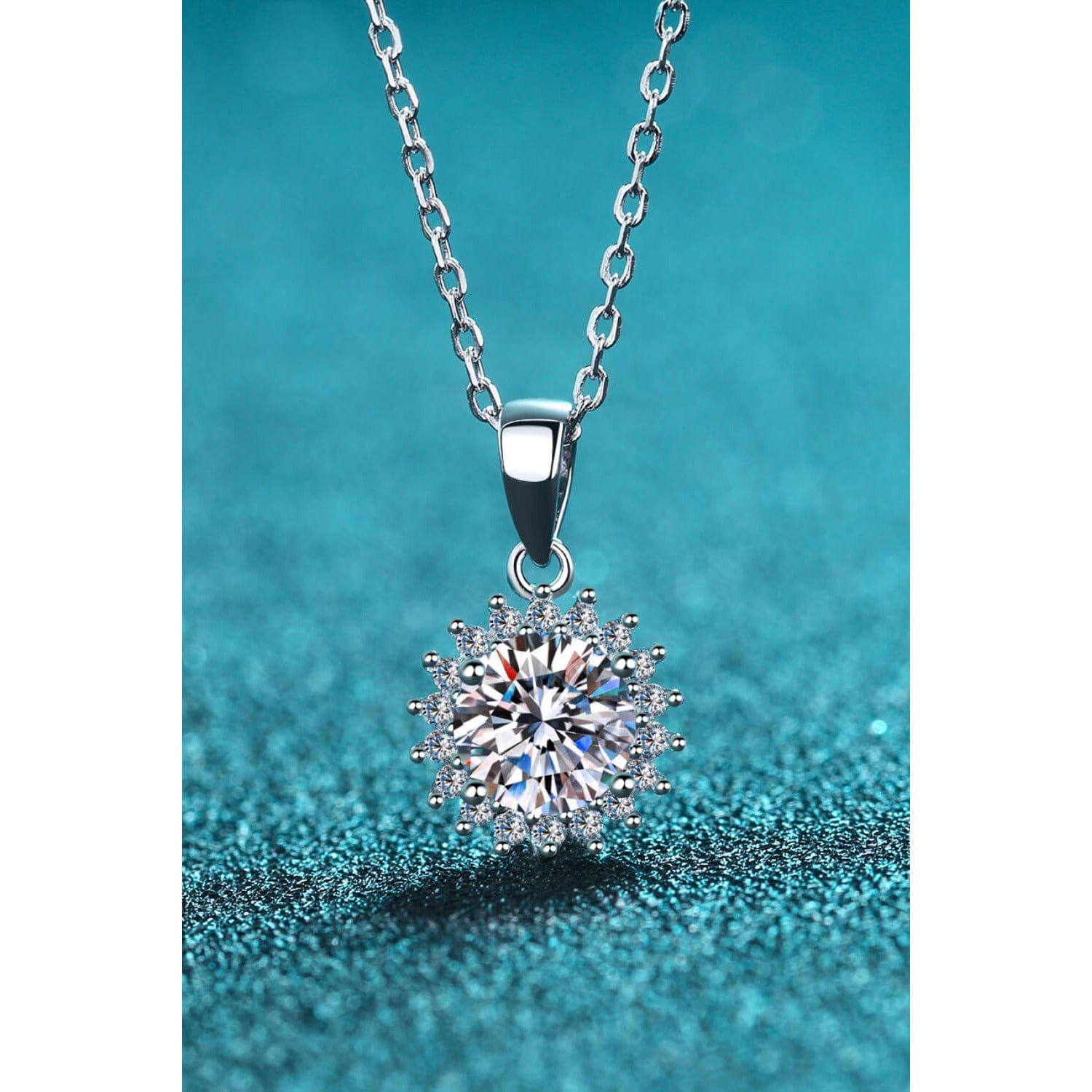 925 Sterling Silver Moissanite Pendant Necklace - Body By J'ne