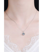 925 Sterling Silver Moissanite Pendant Necklace - Body By J'ne