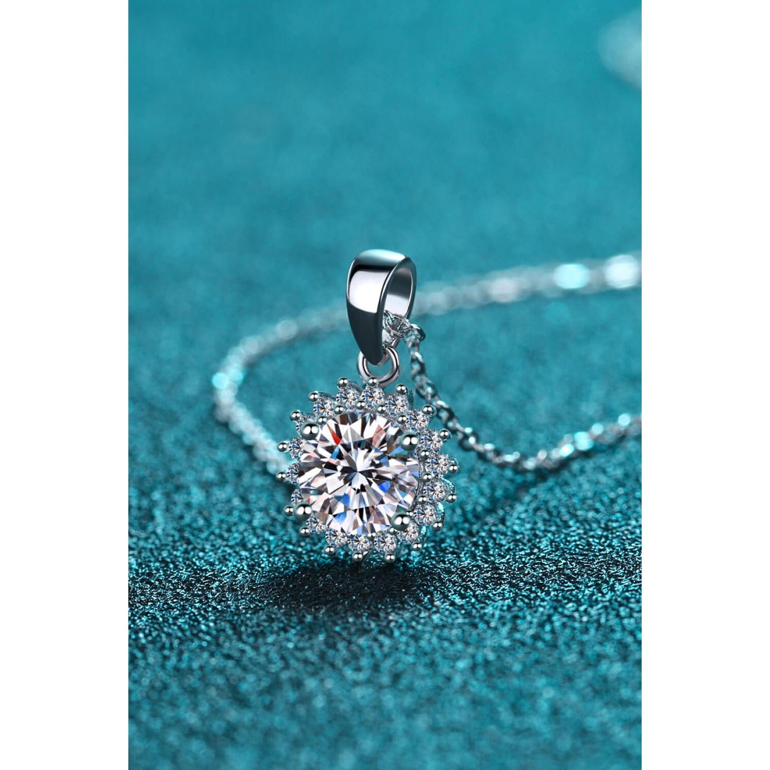 925 Sterling Silver Moissanite Pendant Necklace - Body By J'ne