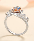 925 Sterling Silver Rose-Shaped Moissanite Ring - Body By J'ne