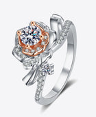 925 Sterling Silver Rose-Shaped Moissanite Ring - Body By J'ne