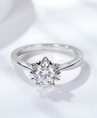 925 Sterling Silver Solitaire Moissanite Ring - Body By J'ne