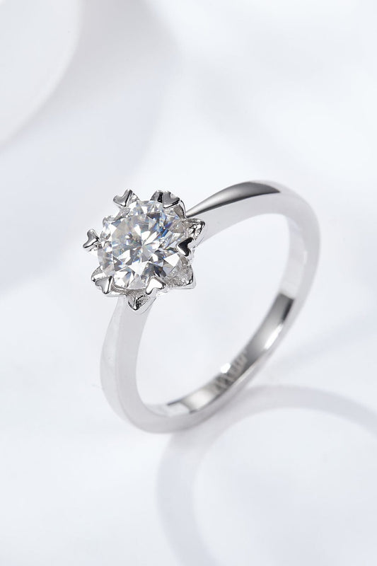 925 Sterling Silver Solitaire Moissanite Ring - Body By J'ne