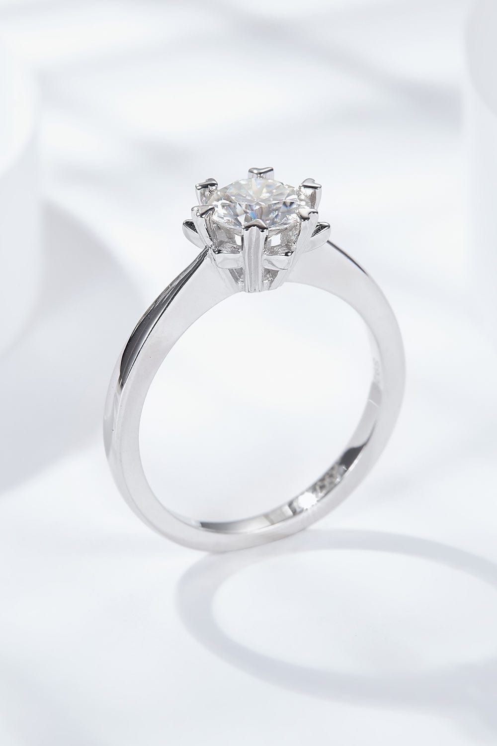925 Sterling Silver Solitaire Moissanite Ring - Body By J'ne