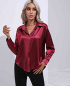 Collared Neck Buttoned Long Sleeve Shirt - Body By J'ne