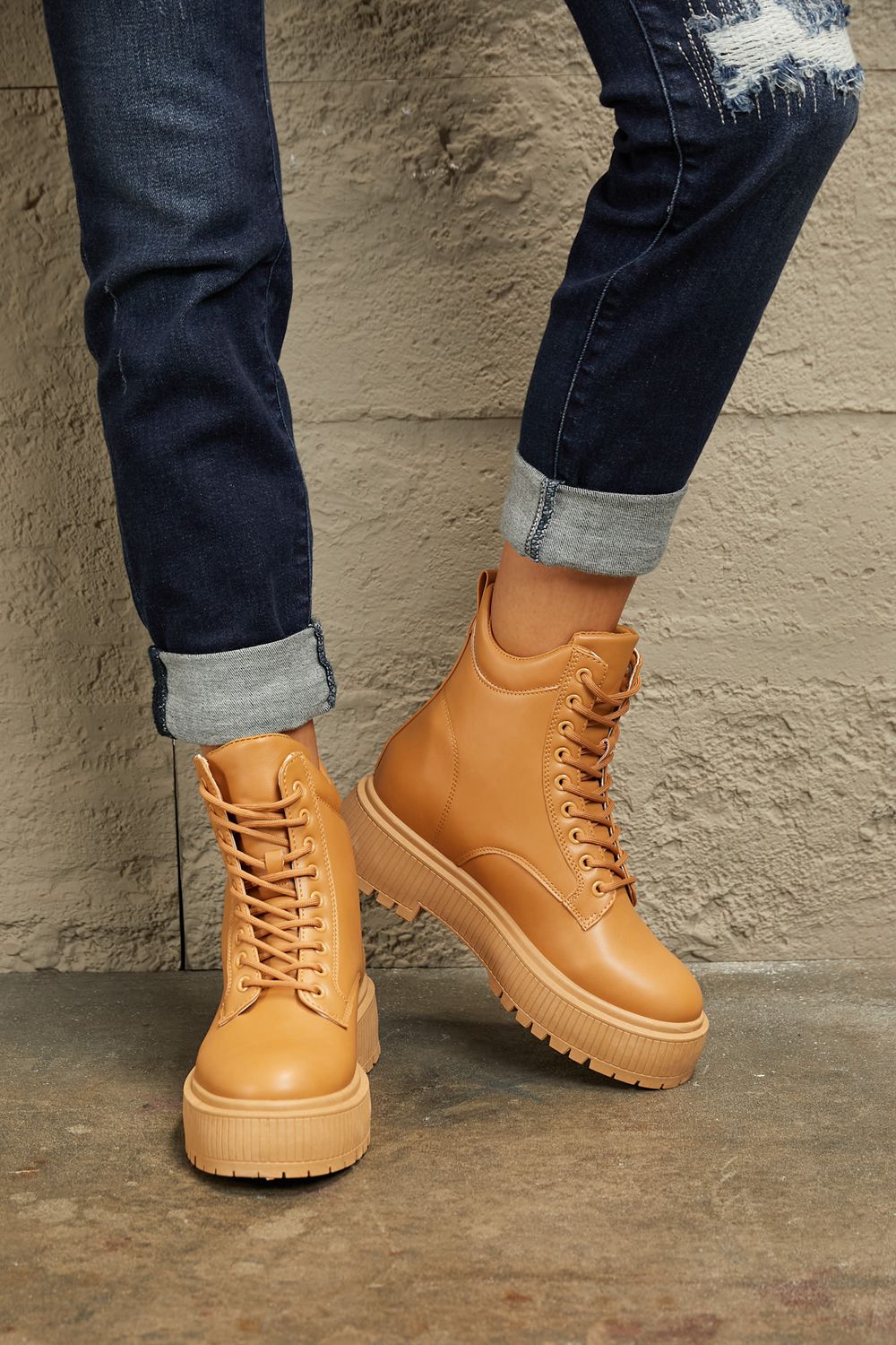 She’s Amazing Platform Combat Boots - Body By J'ne