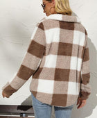 Plaid Half Zip Long Sleeve Sweatshirt - Body By J'ne