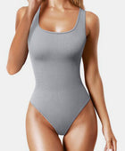 Wide Strap Square Neck Active Bodysuit - Body By J'ne