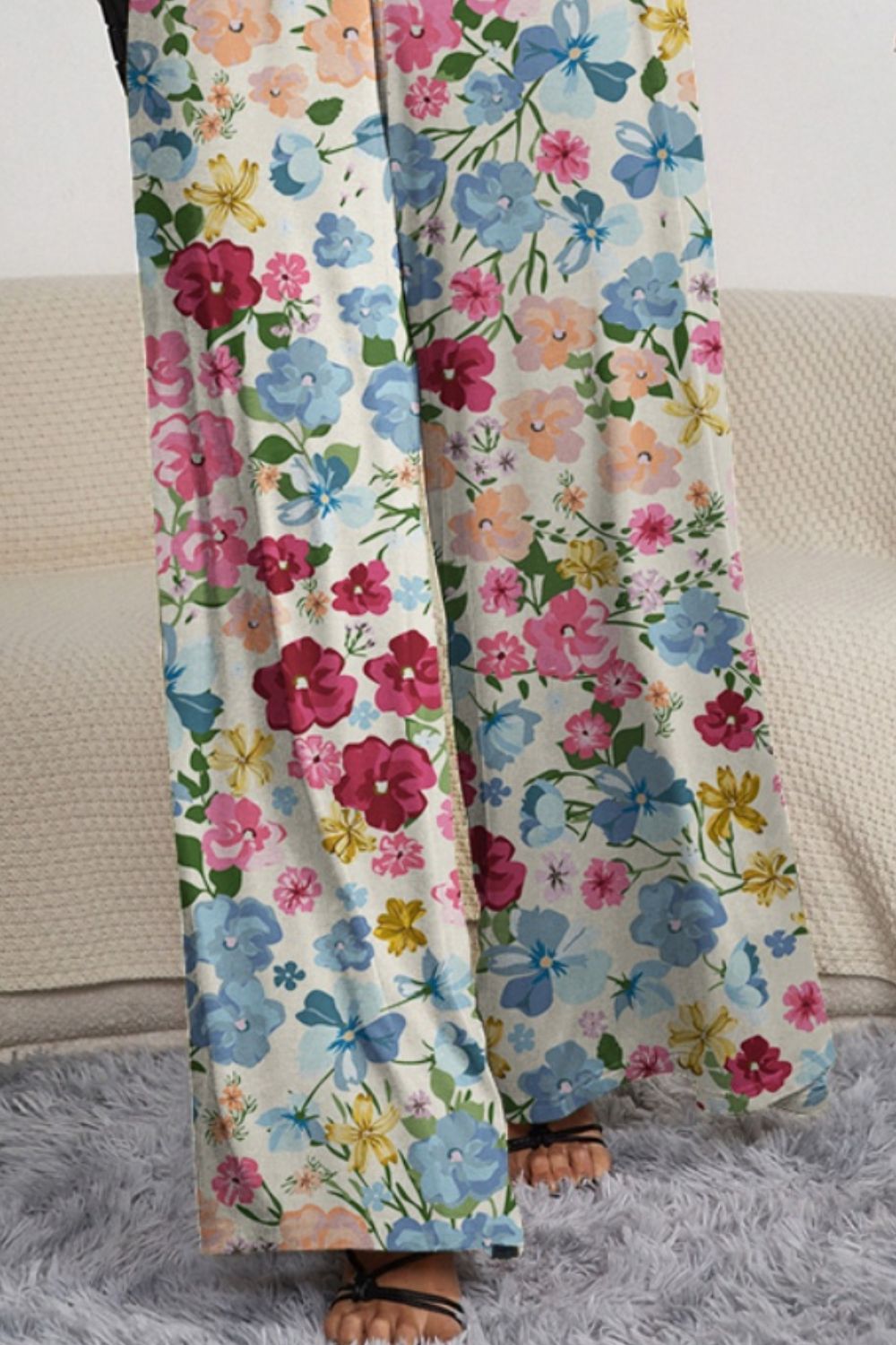 Decorative Button Spaghetti Strap Wide Leg Jumpsuit - Body By J'ne