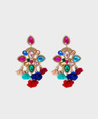 Flower Shape Rhinestone Alloy Dangle Earrings - Body By J'ne