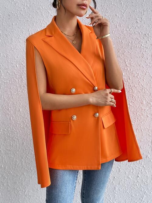 Button Up Cape Sleeve Blazer - Body By J'ne