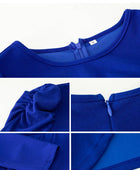 Solid Puff Sleeve Gathering Asymmetrical Hem Dress - Body By J'ne