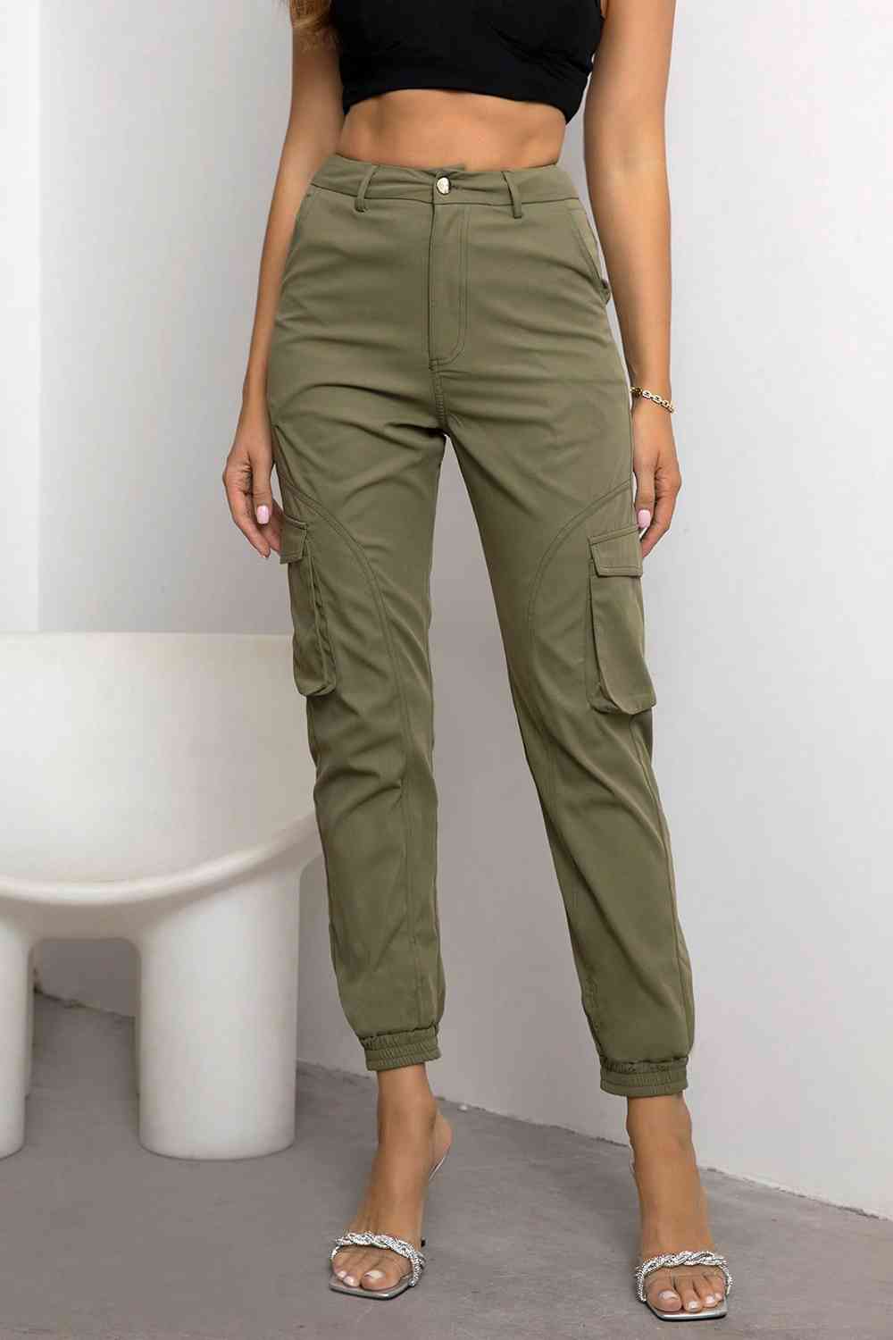 High Waist Cargo Pants - Body By J'ne