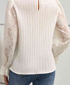 Mock Neck Flounce Sleeve Blouse - Body By J'ne