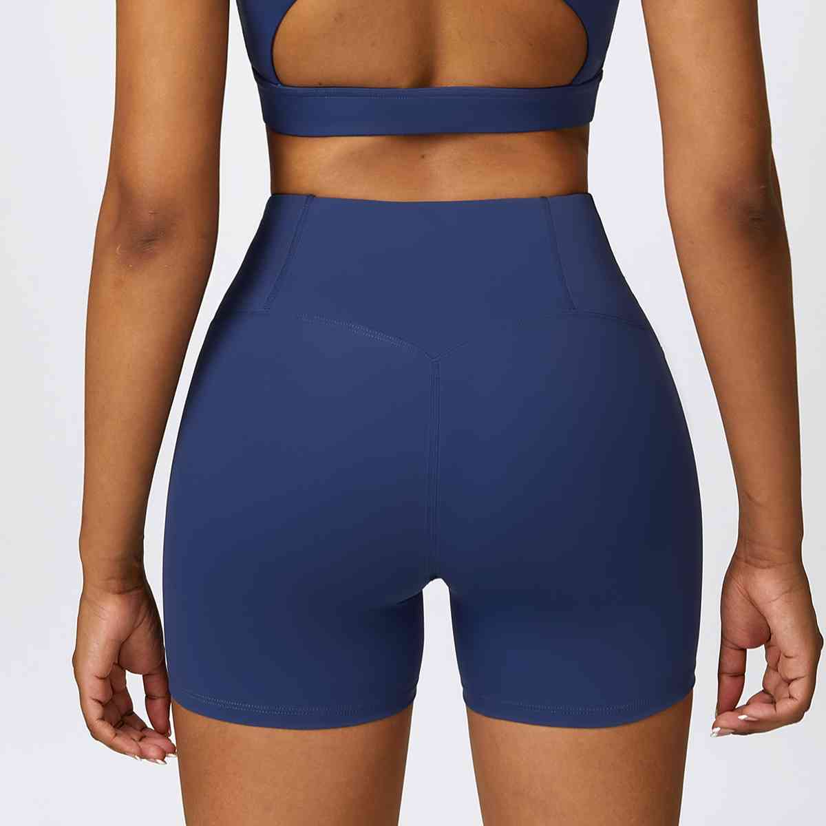 Wide Waistband Slim Fit Sports Shorts - Body By J'ne