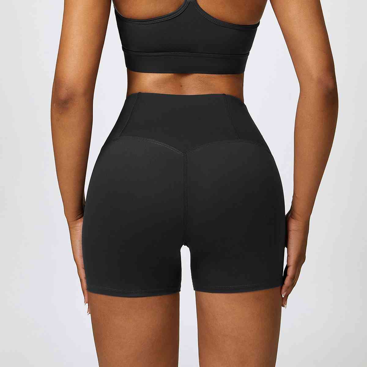 Wide Waistband Slim Fit Sports Shorts - Body By J'ne