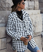 Houndstooth Button Down Jacket - Body By J'ne