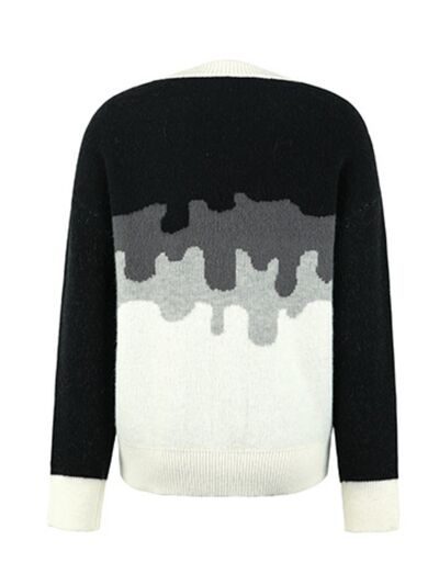 Color Block Dropped Shoulder Sweater - Body By J'ne