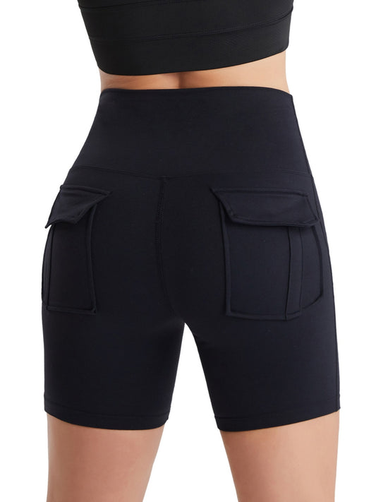 Pocketed High Waist Active Shorts - Body By J'ne