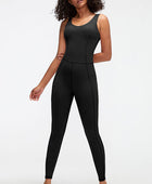 Crisscross Wide Strap Active Jumpsuit - Body By J'ne