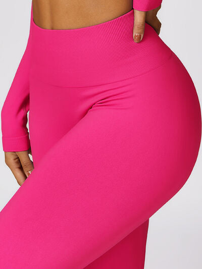 Zip Up Baseball Collar Outerwear and High Waist Pants Active Set - Body By J'ne