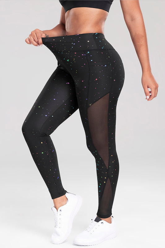 Printed High Waist Active Pants - Body By J'ne