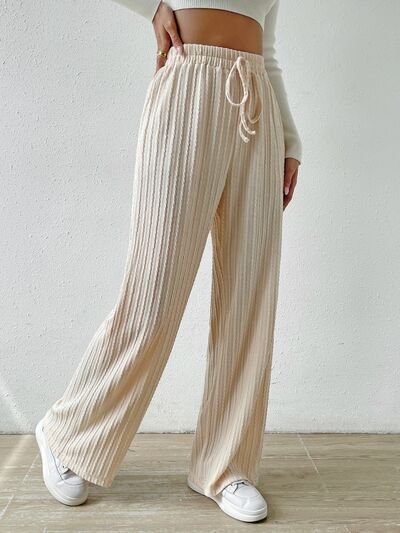 Drawstring Wide Leg Pants - Body By J'ne