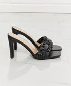 Top of the World Braided Block Heel Sandals in Black - Body By J'ne