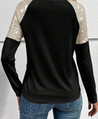 Sequin Round Neck Long Sleeve T-Shirt - Body By J'ne