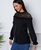 Leopard Frill Flounce Sleeve Blouse - Body By J'ne