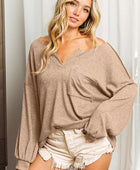 Exposed Seam Long Sleeve Top - Body By J'ne