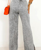 Slit Drawstring Jeans with Pockets - Body By J'ne