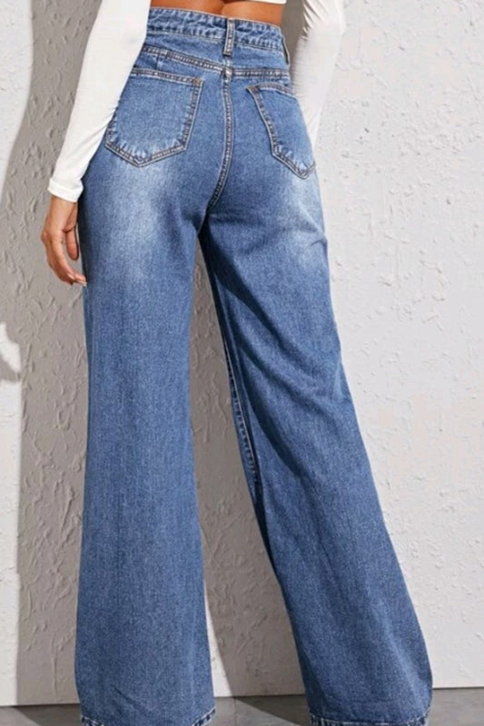 High Waist Wide Leg Jeans - Body By J'ne