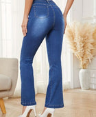 High Waist Bootcut Jeans with Pockets - Body By J'ne