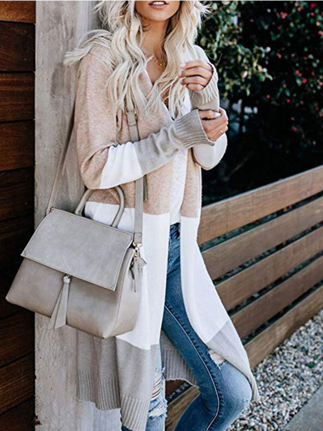 Color Block Open Front Longline Cardigan - Body By J'ne