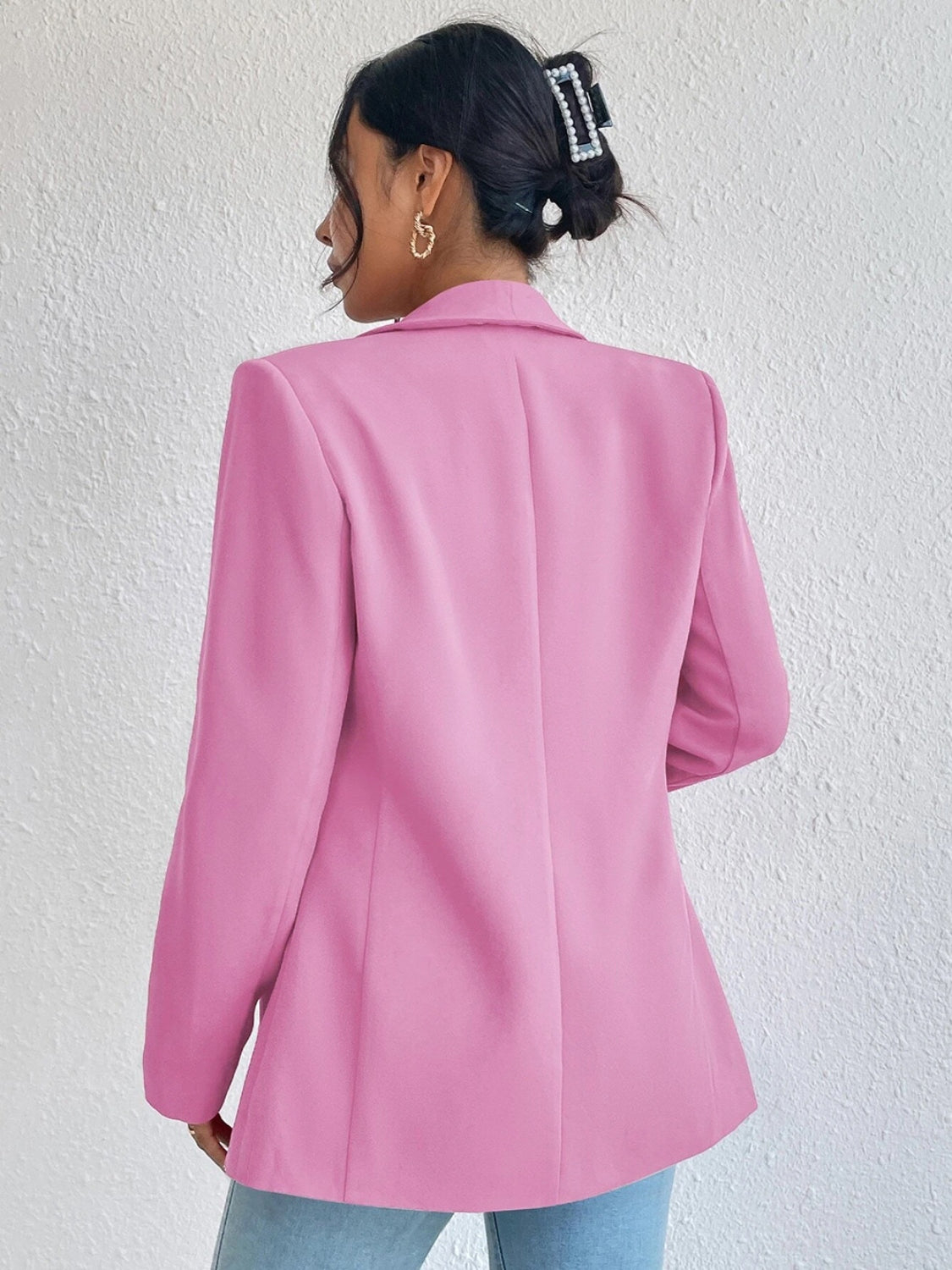 Shawl Collar Long Sleeve Blazer - Body By J'ne