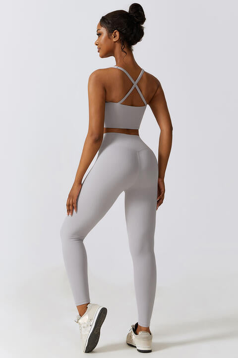 Crisscross Sports Bra and Leggings Set - Body By J'ne