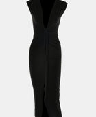 Slit Plunge Sleeveless Maxi Dress - Body By J'ne