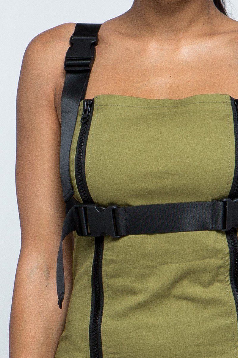 Stretchable Cotton Mini Dress - Body By J'ne