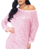 Sequin Wide Neck Boxy Mini Dress - Body By J'ne