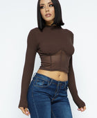 Knit Crop Top With Bottom Mesh - Body By J'ne