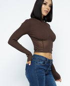 Knit Crop Top With Bottom Mesh - Body By J'ne