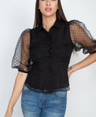 Contrast Dot Print Top - Body By J'ne