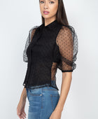 Contrast Dot Print Top - Body By J'ne