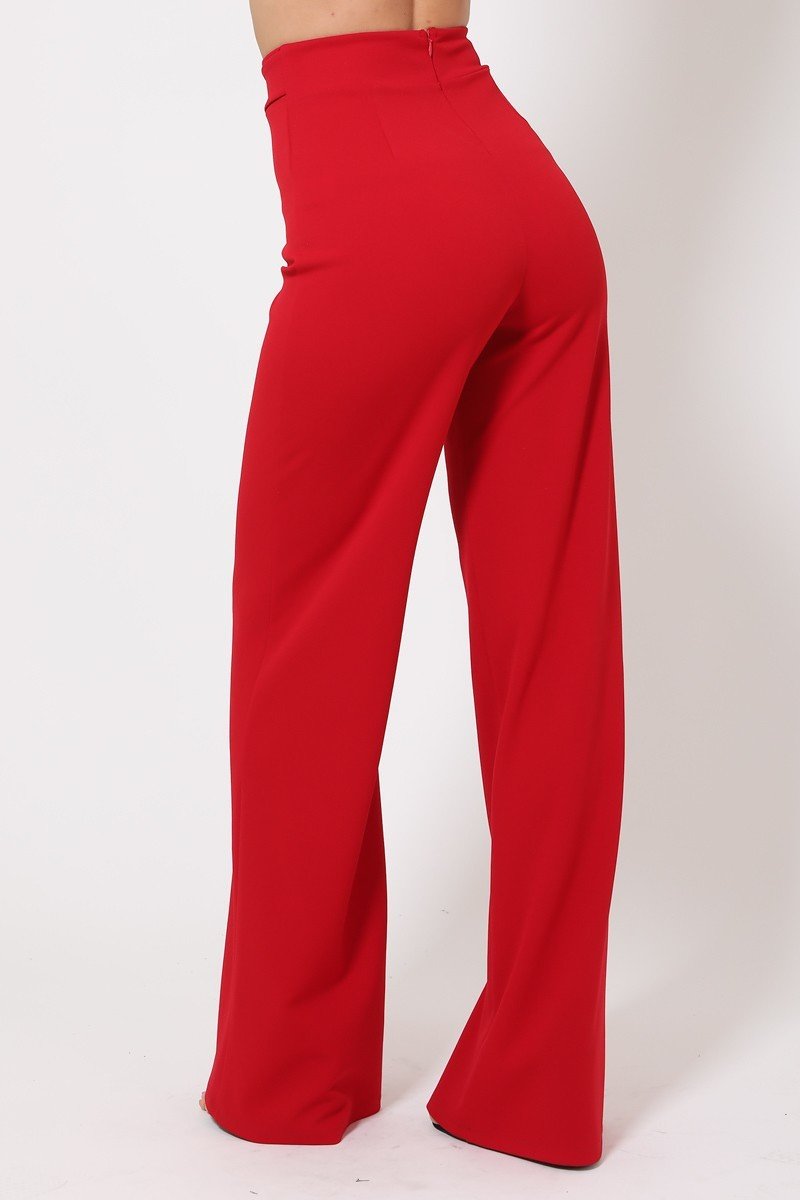 Double Reverse G Buckle Detail Pants - Body By J'ne