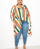 Striped Hi Low Shirt - Body By J'ne