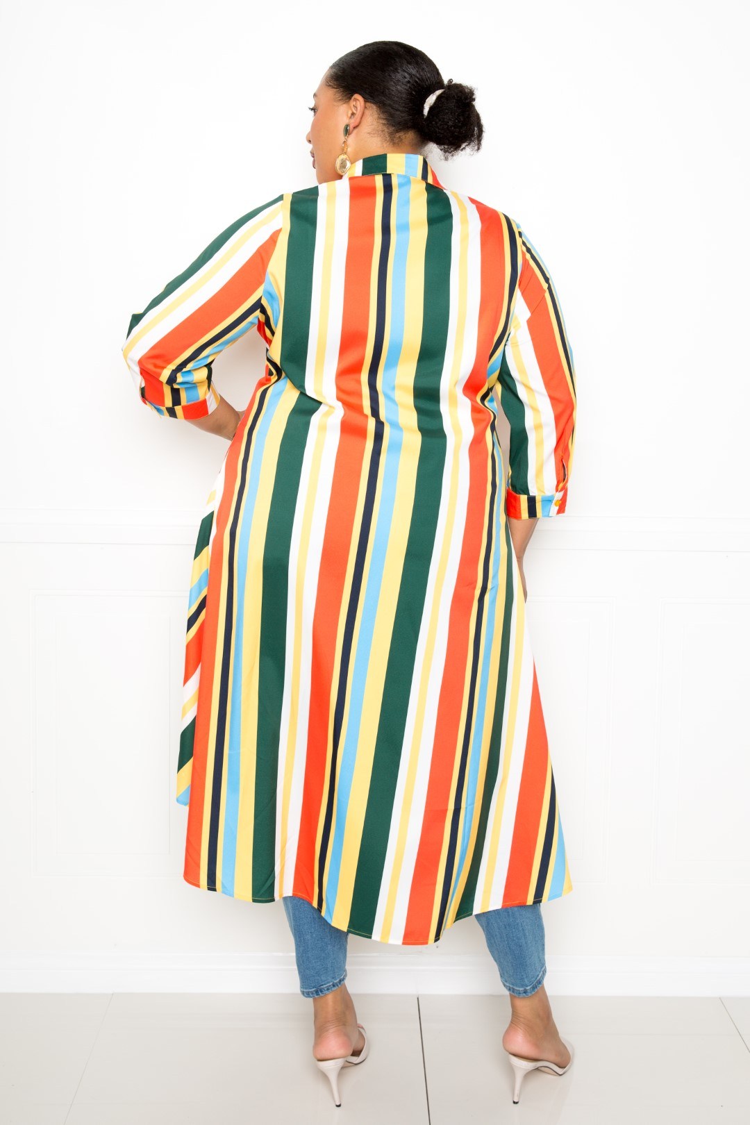 Striped Hi Low Shirt - Body By J'ne