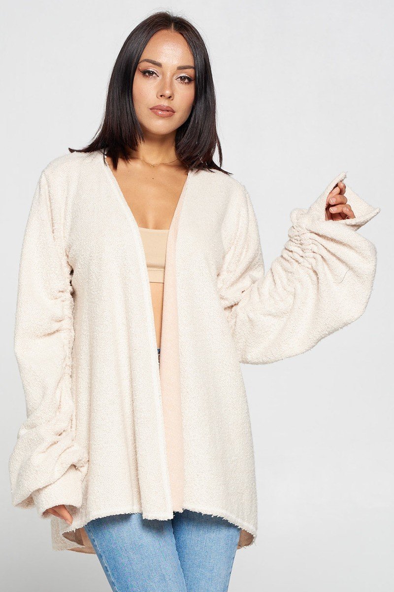 Cute Fuzzy Open Front Cardigan - Body By J'ne