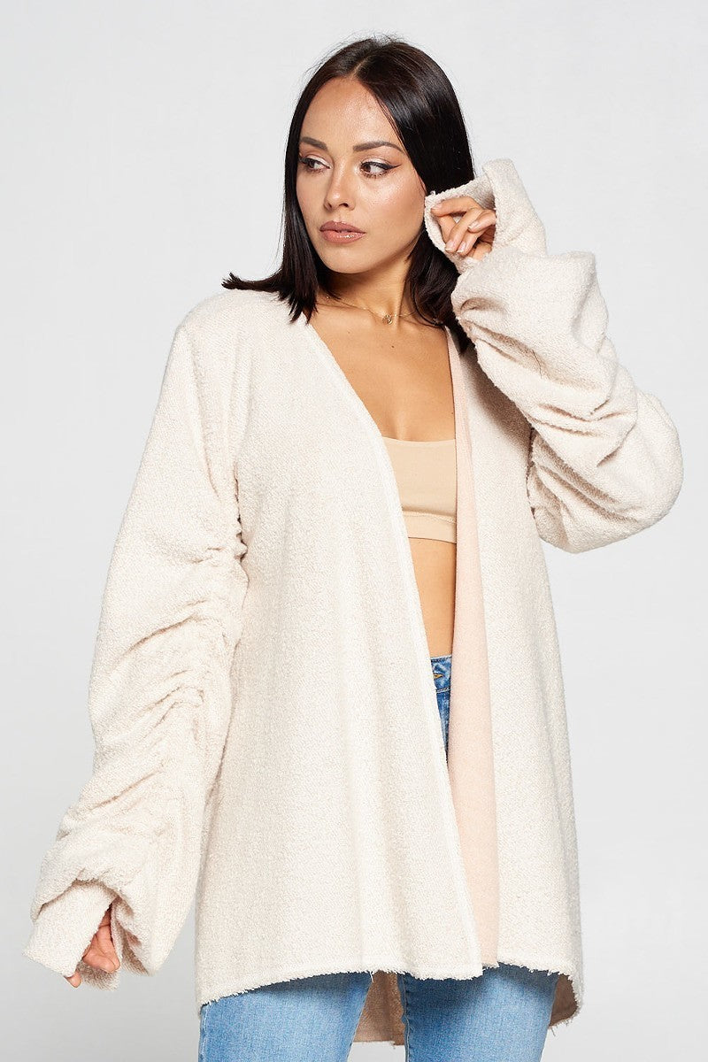 Cute Fuzzy Open Front Cardigan - Body By J'ne